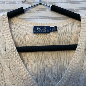 Polo Ralph Lauren Cream V-Neck Sweater